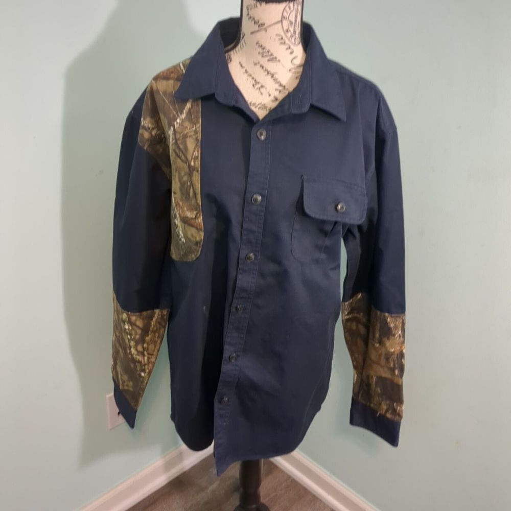 Tallwoods Element Wear Men’s Shirt Hunting Shooting Blue Camo extra Large
